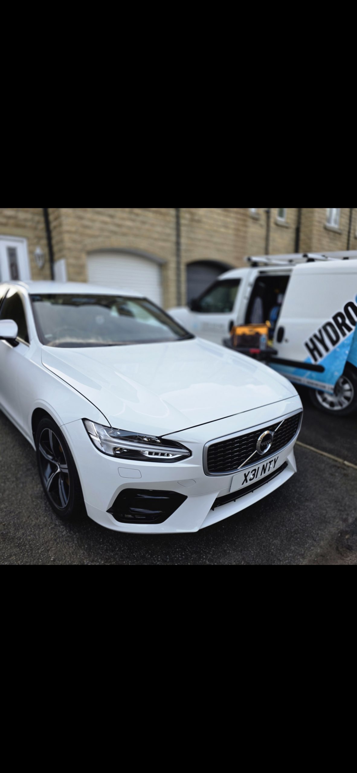 Ceramic coated vehicle with glossy protected paintwork